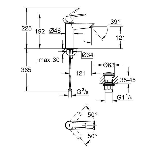 Змішувач для раковини Grohe QuickFix Start M-Size 235752432 CV031145 фото