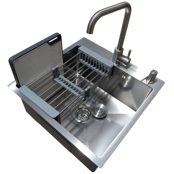 Комплект кухонної мийки Kraft KRF 5050 decor (3.0/1.0 мм) S10350 фото