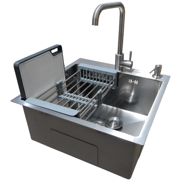 Комплект кухонної мийки Kraft KRF 5050 decor (3.0/1.0 мм) S10350 фото
