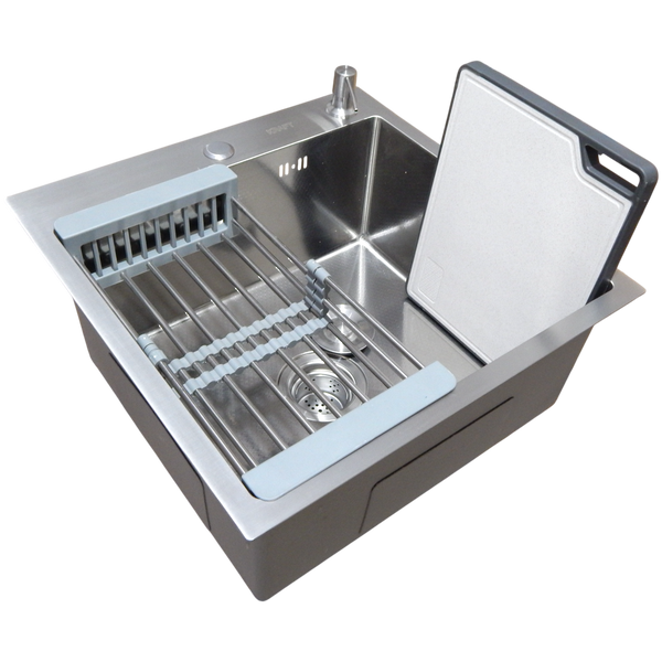 Комплект кухонної мийки Kraft KRF 5050 decor (3.0/1.0 мм) S10350 фото