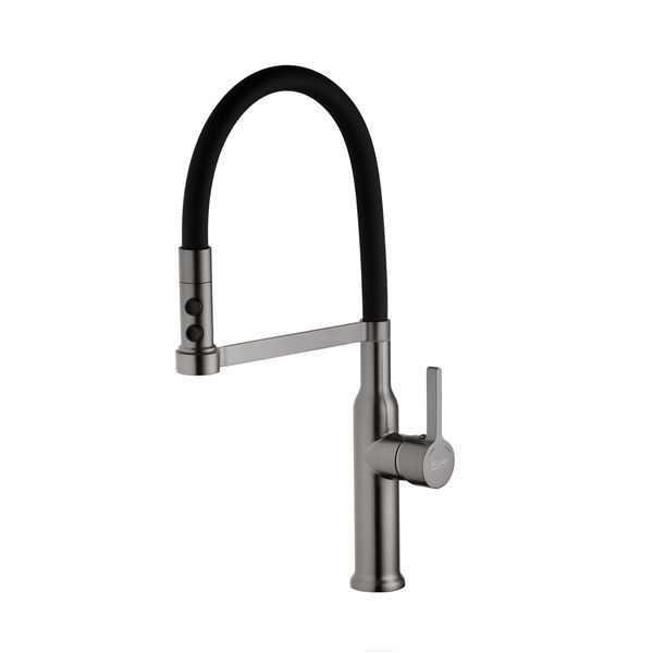 Змішувач для кухні з гнучким виливом Pllen&oacute; Lazio PVD ST07 Grafite ST430007 фото