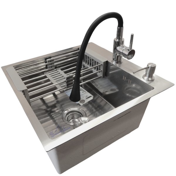 Комплект кухонної мийки Kraft KRF 5448 DECOR (3.0/1.0 мм) S4853 фото