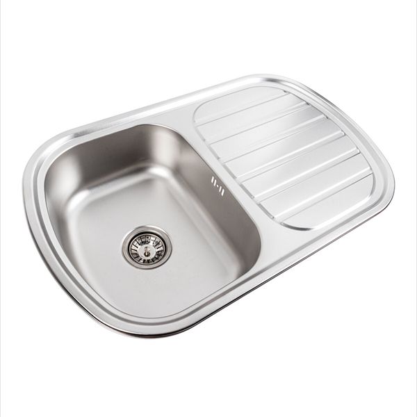 Кухонна мийка з нержавіючої сталі Platinum 7749 САТИН (0,8/180 мм) 11638 фото