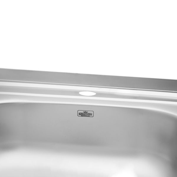 Кухонна мийка накладна Kroner KRP Satin - 6060L (0.6 мм) CV022823 фото