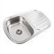 Кухонна мийка з нержавіючої сталі Platinum 7749 САТИН (0,8/180 мм) 11638 фото 3