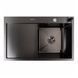 Кухонная мойка CM 78*50 R черная PVD VALESO Handmade (круглый сифон 3,0/0,8) 45906 фото 1