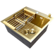 Кухонна мийка Kraft Handmade HM NANO GOLD PVD HS50*50 (3.0/1.0 мм) декор SM550451 фото 1