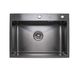 Кухонна мийка Platinum Handmade PVD 600х450х220 чорна (товщина 3,0/1,5 мм корзина та дозатор в комплекті) 23574 фото 1