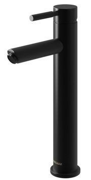 Смеситель для раковины (умывальника) KOHLMAN ROXIN BLACK высокий * QB170RB фото