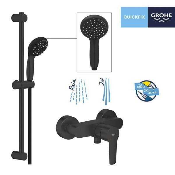 Змішувач для душу Grohe QuickFix Start Black UA30330801 CV032743 фото