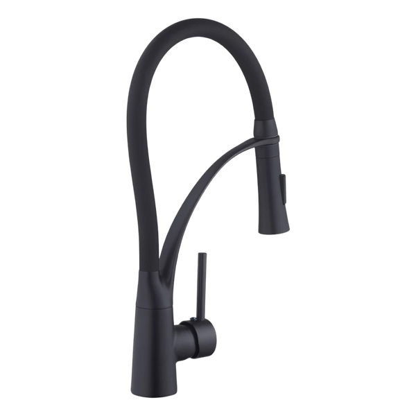Комплект кухонної мийки Kraft HM 50х50 NANO BLACK (DECOR) PVD (3.0/1.0 мм)+Кухонний змішувач Kroner KRP Ersel - SCH03393BLK S4771 фото