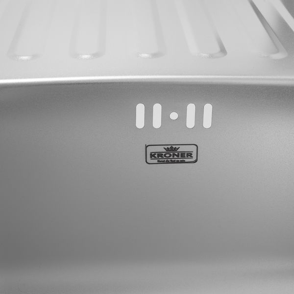Кухонна мийка Kroner KRP Satin - 6350 (0.8 мм) CV022779 фото