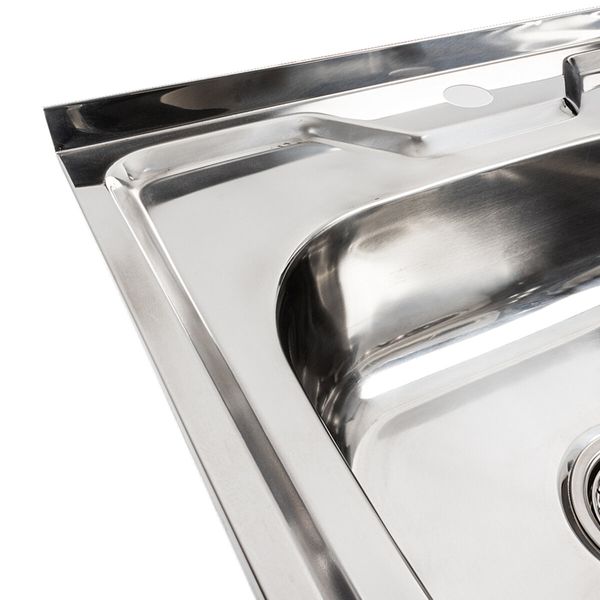 Кухонна мийка з нержавіючої сталі Platinum ПОЛІРОВКА 5050 (0,7/160 мм) 11725 фото