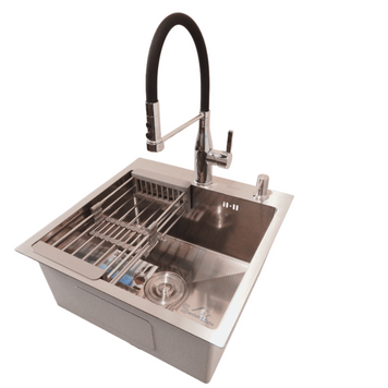 Комплект кухонної мийки Kraft KRF 5050 decor (3.0/1.0 мм) S4822 фото