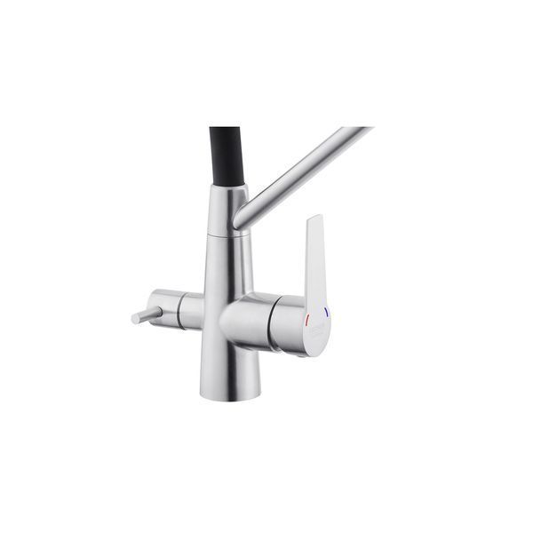 Змішувач для кухні з підключенням до фільтра Kroner KRP Edelstahl Klassisch - ESG03817BLK CV027936 фото