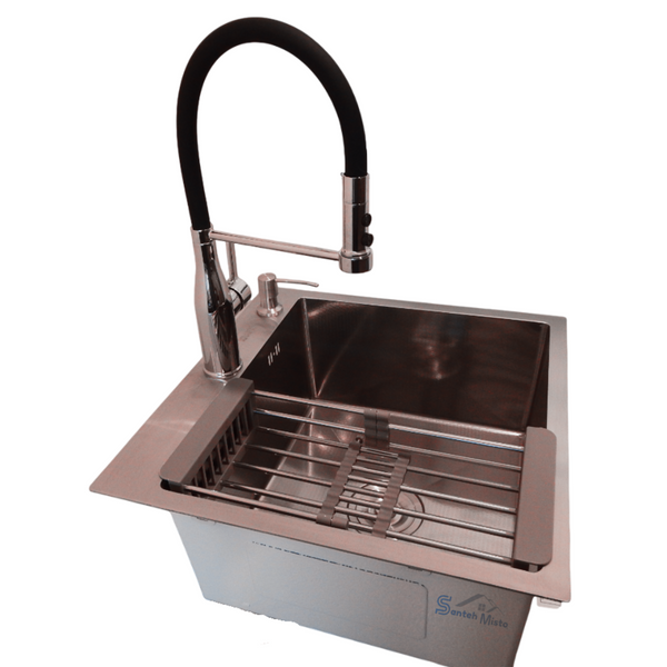 Комплект кухонної мийки Kraft KRF 5050 decor (3.0/1.0 мм) S4822 фото