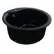 Гранітна мийка для кухні Platinum 480 TURAS матова Чорний металік 3318 фото 5
