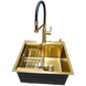 Комплект кухонної мийки Kraft NANO GOLD PVD HS50*50 (3.0/1.0 мм) декор S3757 фото 1