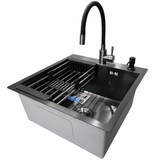 Комплект кухонной мойки Kraft -NANO BLACK 5050HM PVD S4973 фото