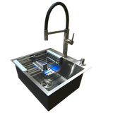 Комплект кухонной мойки Kraft HM 5448 DECOR (3.0/1.0 мм) S3658 фото