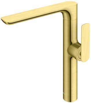 Смеситель для раковины (умывальника) KOHLMAN EXPERIENCE BRUSHED GOLD высокий QB175EGDB фото