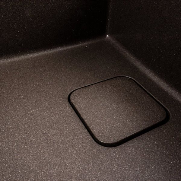 Гранітна мийка для кухні Platinum 7850 CUBE матова Темна скеля 40371 фото
