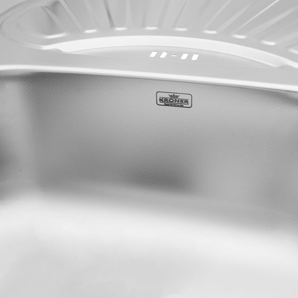 Кухонна мийка Kroner KRP Dekor - 7549 (0.8 мм) CV022781 фото