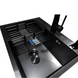 Комплект кухонной мойки Kraft NANO BLACK PVD HS60*45 (3.0/1.0 мм) декор S5039 фото 10