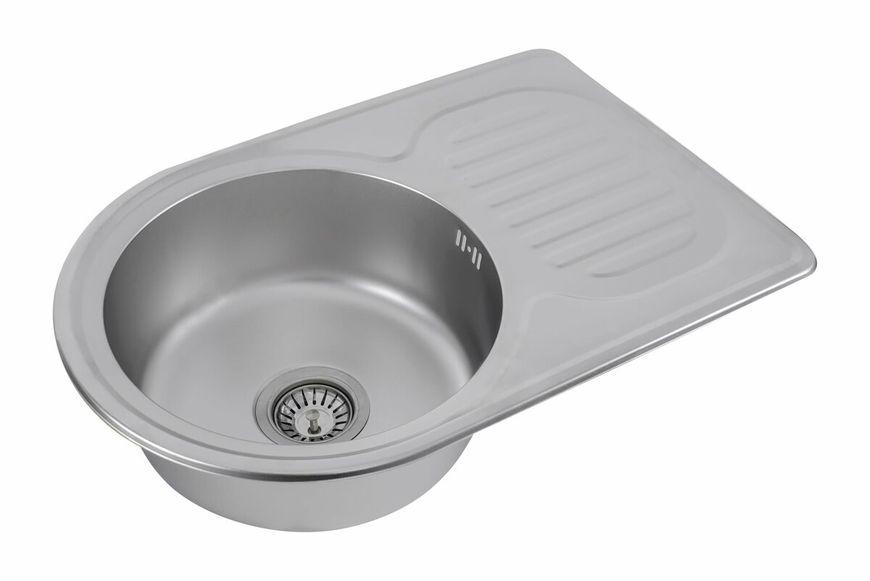 Кухонна мийка з нержавіючої сталі Platinum САТИН 6745 (0,8/180 мм) 11536 фото