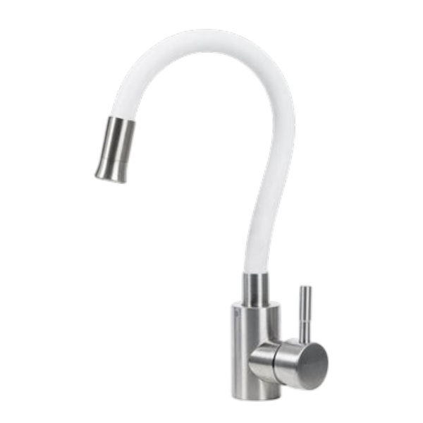 Комплект кухонной мойки Kraft HM 5448 Декор (3.0/1.0 мм)+Смеситель кухонный гибкий KT 91 VALESO S5148 фото
