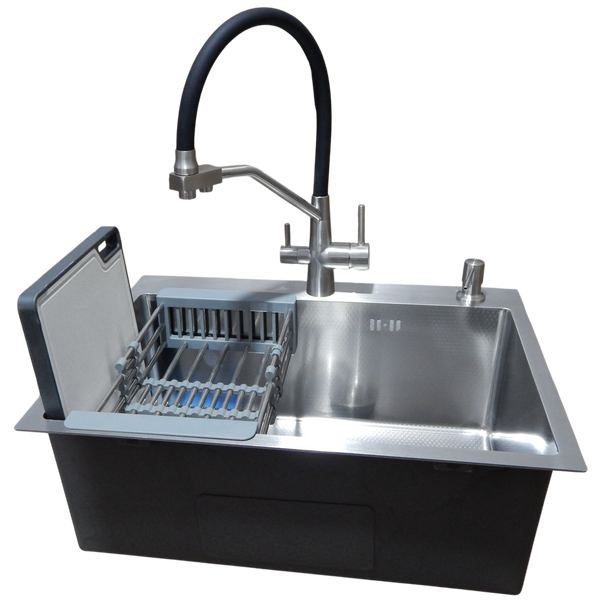 Комплект кухонної мийки Kraft KRF 6045 DECOR (3.0/1.0 мм) S4974 фото