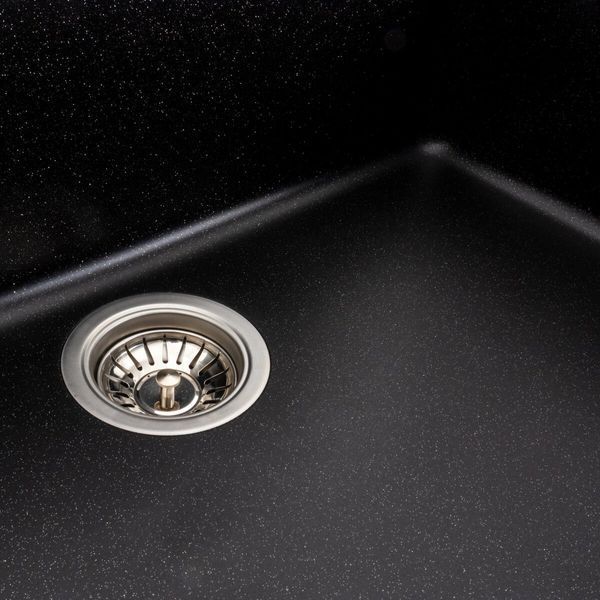Гранитная мойка для кухни Platinum 7945 Paruana матовая Черный металлик 39812 фото