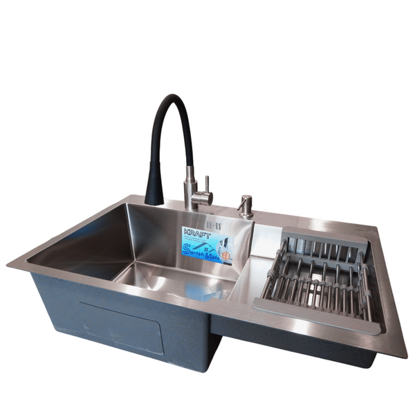 Комплект кухонной мойки Kraft Handmade HS R 780х480 (3.0/1.0 мм) S4924 фото