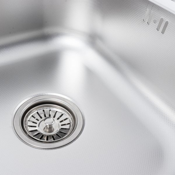 Кухонна мийка з нержавіючої сталі Platinum ДЕКОР 7850D (0,8/180 мм) 11736 фото