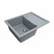 Гранітна мийка для кухні Platinum 6550 INTENSO матова Сірий металік 3498 фото 3