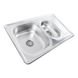 Кухонна мийка з нержавіючої сталі Platinum ДЕКОР 7850D (0,8/180 мм) 11736 фото 2