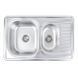 Кухонна мийка з нержавіючої сталі Platinum ДЕКОР 7850D (0,8/180 мм) 11736 фото 1
