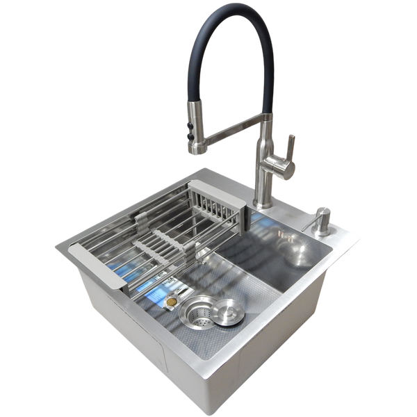 Комплект кухонної мийки Kraft KRF 5050 decor (3.0/1.0 мм) S3660 фото