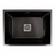 Кухонна мийка Platinum Handmade PVD 58*43 чорна монтаж під столешню HSB (квадратний сифон 3,0/1,0) 37676 фото 1