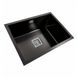 Кухонна мийка Platinum Handmade PVD 58*43 чорна монтаж під столешню HSB (квадратний сифон 3,0/1,0) 37676 фото 2