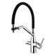 Комплект кухонной мойки Kraft HM 6045 DECOR (3.0/1.0 мм)+Смеситель для кухни Kroner KRP Kuche - C03816BLK (хром) S5048 фото 13