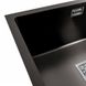 Кухонна мийка Platinum Handmade PVD 58*43 чорна монтаж під столешню HSB (квадратний сифон 3,0/1,0) 37676 фото 4