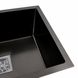 Кухонна мийка Platinum Handmade PVD 58*43 чорна монтаж під столешню HSB (квадратний сифон 3,0/1,0) 37676 фото 3