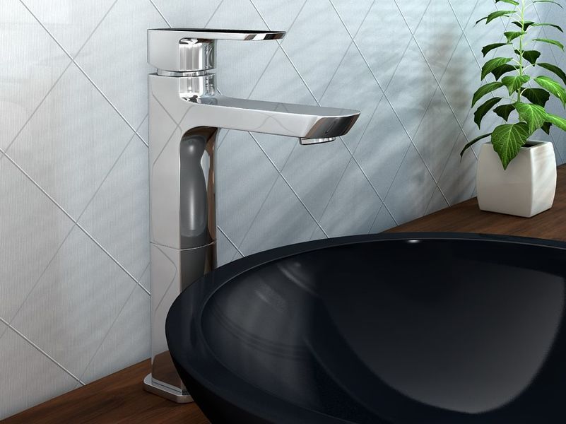 Змішувач для раковини (умивальника) KOHLMAN FOXAL CHROME високий QB170F фото