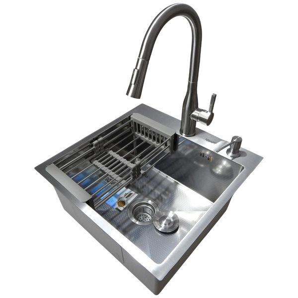 Комплект кухонної мийки Kraft KRF 5050 decor (3.0/1.0 мм) S3661 фото
