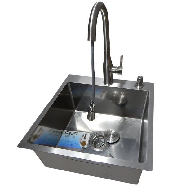 Комплект кухонної мийки Kraft KRF 5050 decor (3.0/1.0 мм) S3661 фото