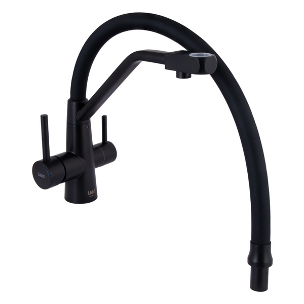 Комплект кухонной мойки Kraft HM 7546 NANO BLACK S3611 фото
