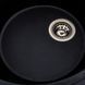 Гранітна мийка для кухні Platinum 5847 ONYX матова (чорний металік) 38978 фото 6