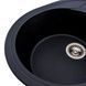 Гранітна мийка для кухні Platinum 5847 ONYX матова (чорний металік) 38978 фото 5