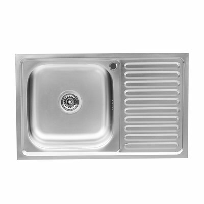 Кухонна мийка з нержавіючої сталі Platinum САТИН 8050 L (0,7/160 мм) 11742 фото